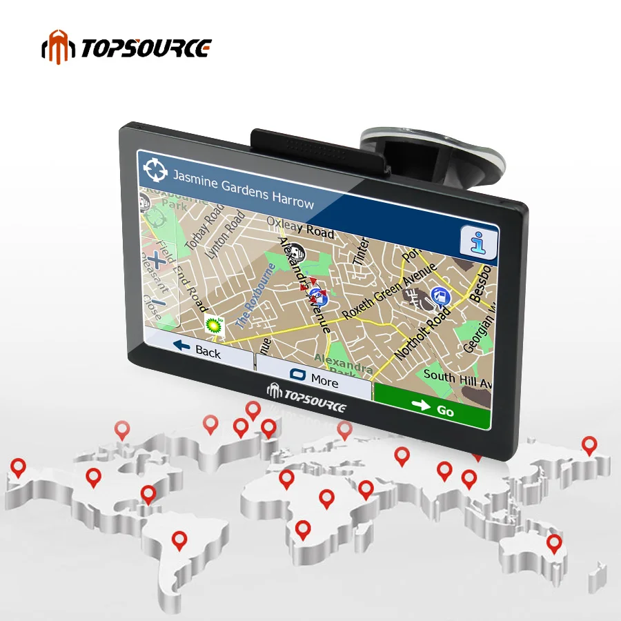 TOPSOURCE Испания склад 7 &quotемкостный сенсорный экран 256M 8G GPS навигации автомобиля Gps