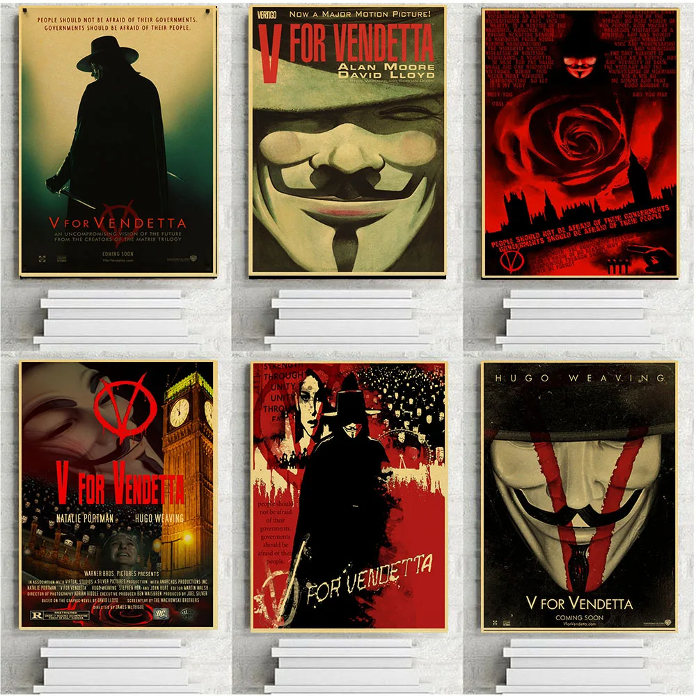 V для Вендетта фотобумага картина Настенная Наклейка дома гостиной спальни Ретро