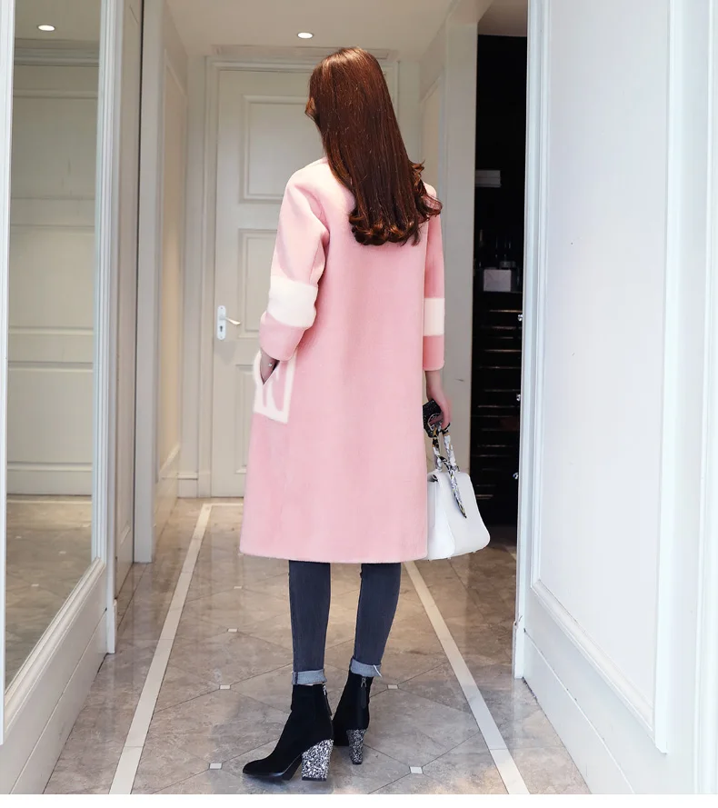 

Natural Womens Wool Fur Coat Female 2020 Fashion Winter Jacket Women Real Sheep Shearing Fur Coats Long Overcoat