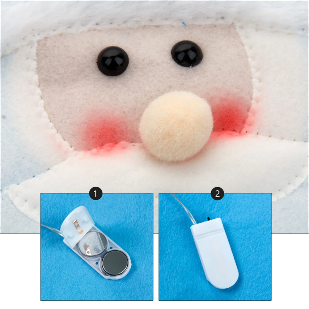 

2pcs Decorative Christmas Pillow Covers With Led Lights (Assorted Color)