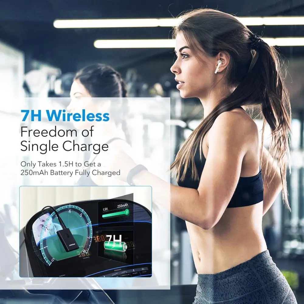 VicTsing Upgraded 2-in-1 Bluetooth Transmitter Receiver with Airline Adapter aptX Music Sound MP3 Player Handsfree Car Kit | Автомобили и