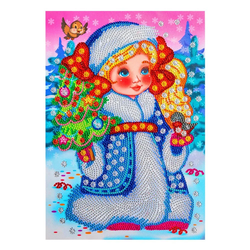 

Christmas Decoration 5D Diamond Painting Christmas Girl DIY Crystal Rhinestone Embroidery For Home Decor 2022 New Year Navidad