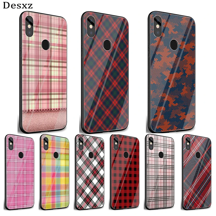 Твидовый клетчатый Модный чехол для телефона xiaomi Mi 8 Lite 9 F1 A1 5X A2 6X задняя крышка из