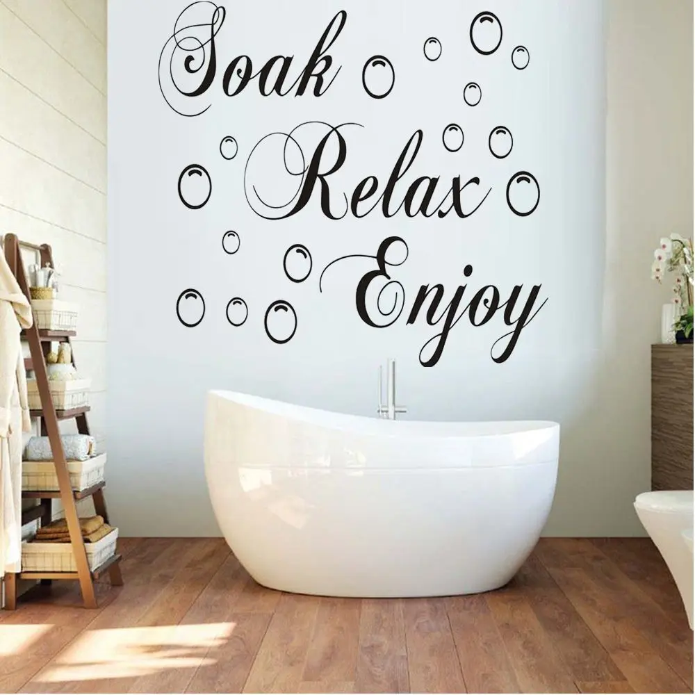 Замачивание Расслабление Наслаждайтесь наклейки на стену ванная комната