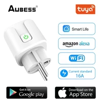 tuya wifi eu smart plug 20a bluetooth compatible adapter wireless remote voice control timer socket support for googlehome alexa