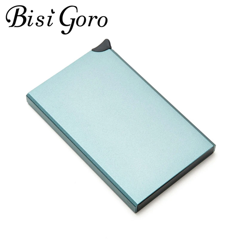 BISI GORO/серый Металлическая Коробка Чехол бумажник в штучной упаковке цвет: черный