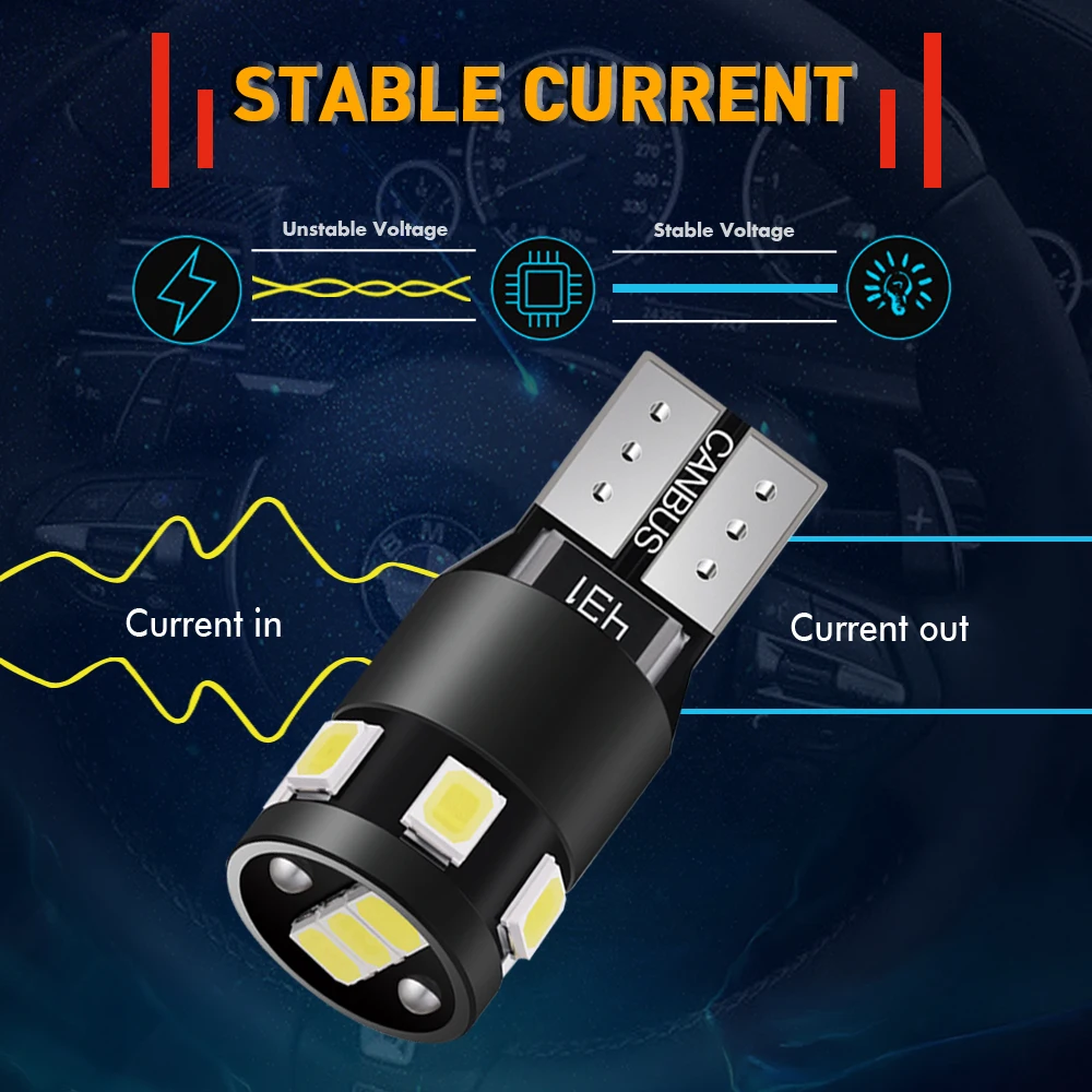 Светодиодная CAN-шина T10 W5w супер яркая 5w5 194 168 2825 2827 2821 2721 боковые лампы для салона
