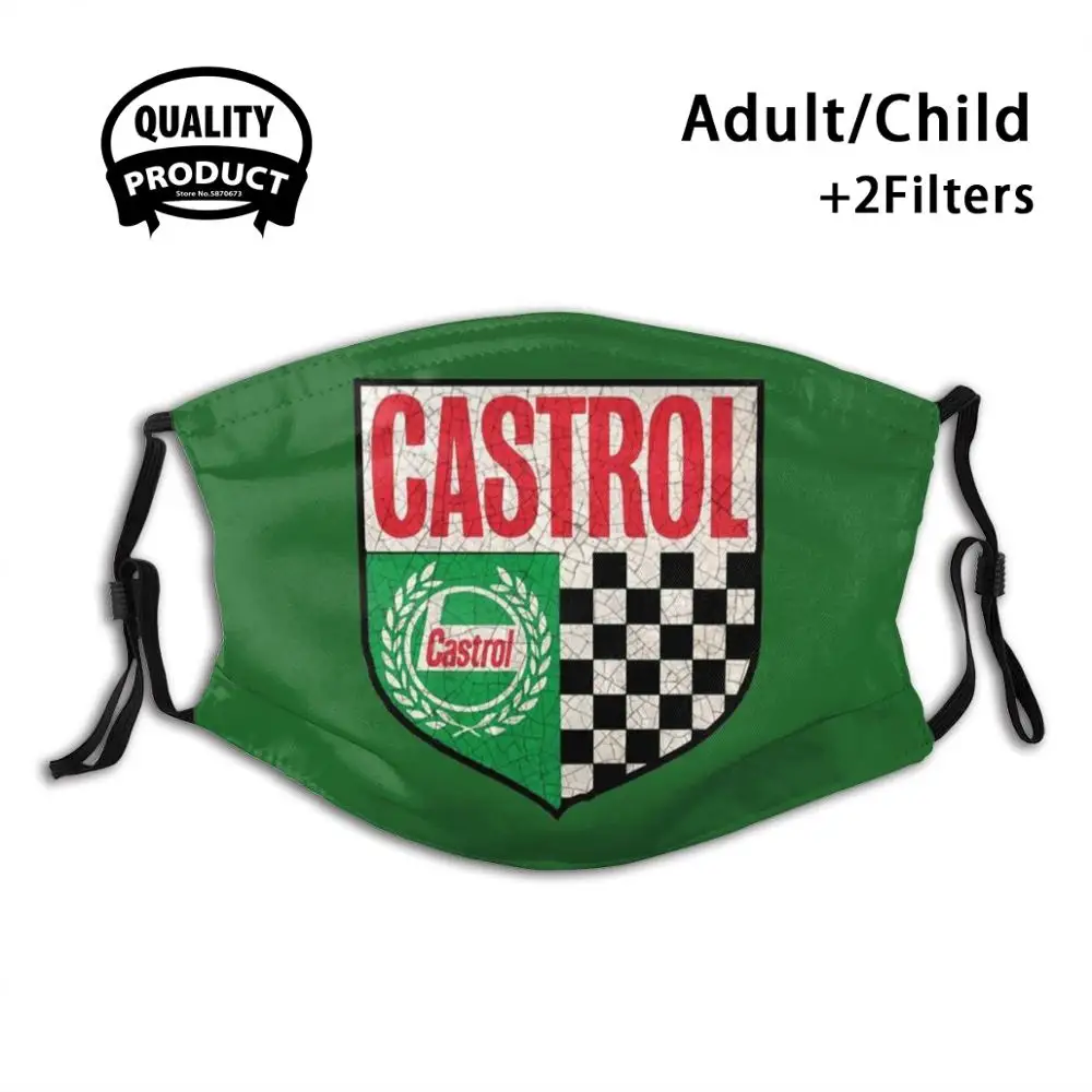 Castrol моторное масло против пыли с фильтром для мужчин женщин моющиеся черные