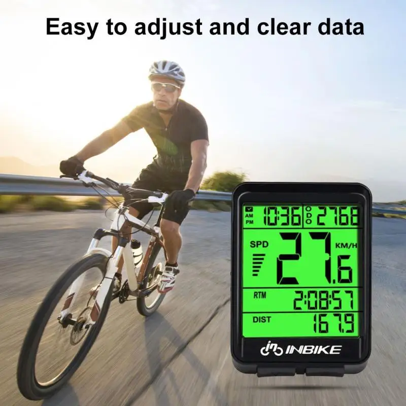 

Велосипедный компьютер INBIKE IC321, водонепроницаемый светодиодный цифровой одометр, секундомер, спидометр, часы