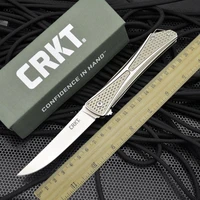 crkt 7530 pocket folding knife aluminum alloy handle aus 8 blade tactical survival hunting knives outdoor camping multi edc tool