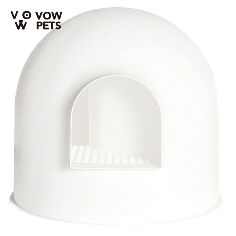 

Cat Sand Basin Long Channel Cat Toilet Fully Enclosed Spill Prevention Large Bedpan Cat Products VOW Pets 2021