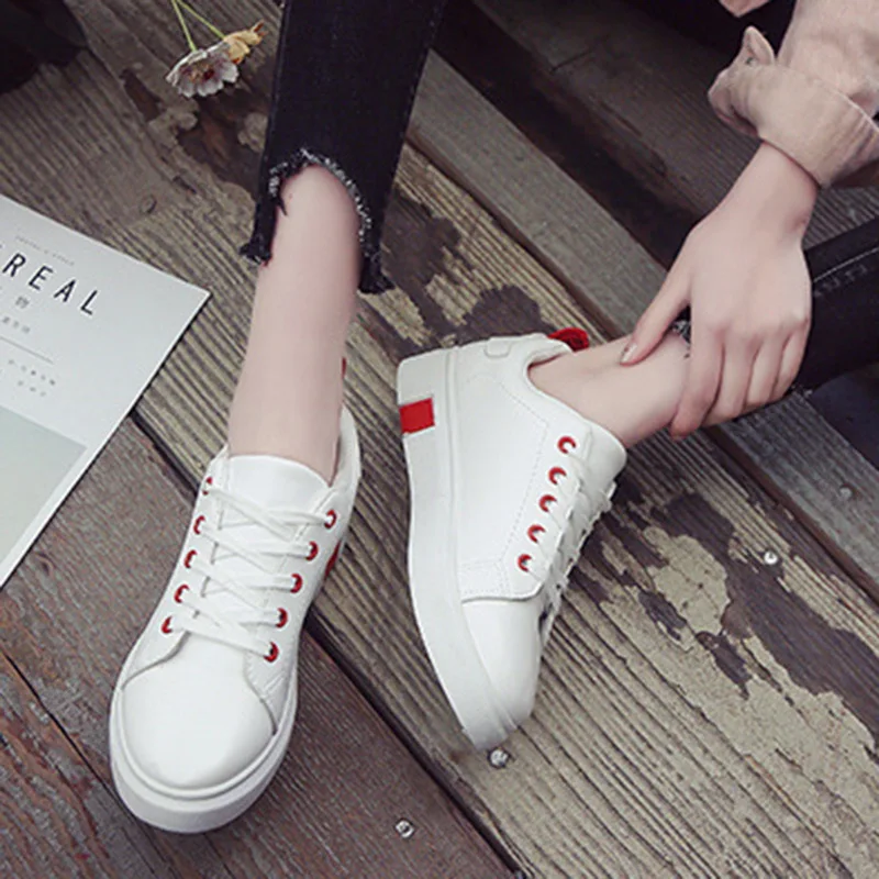 New Women flats fashion sneakers for women Comfortable Student Sports Shoes Women's Leisure Board white shoes | Обувь