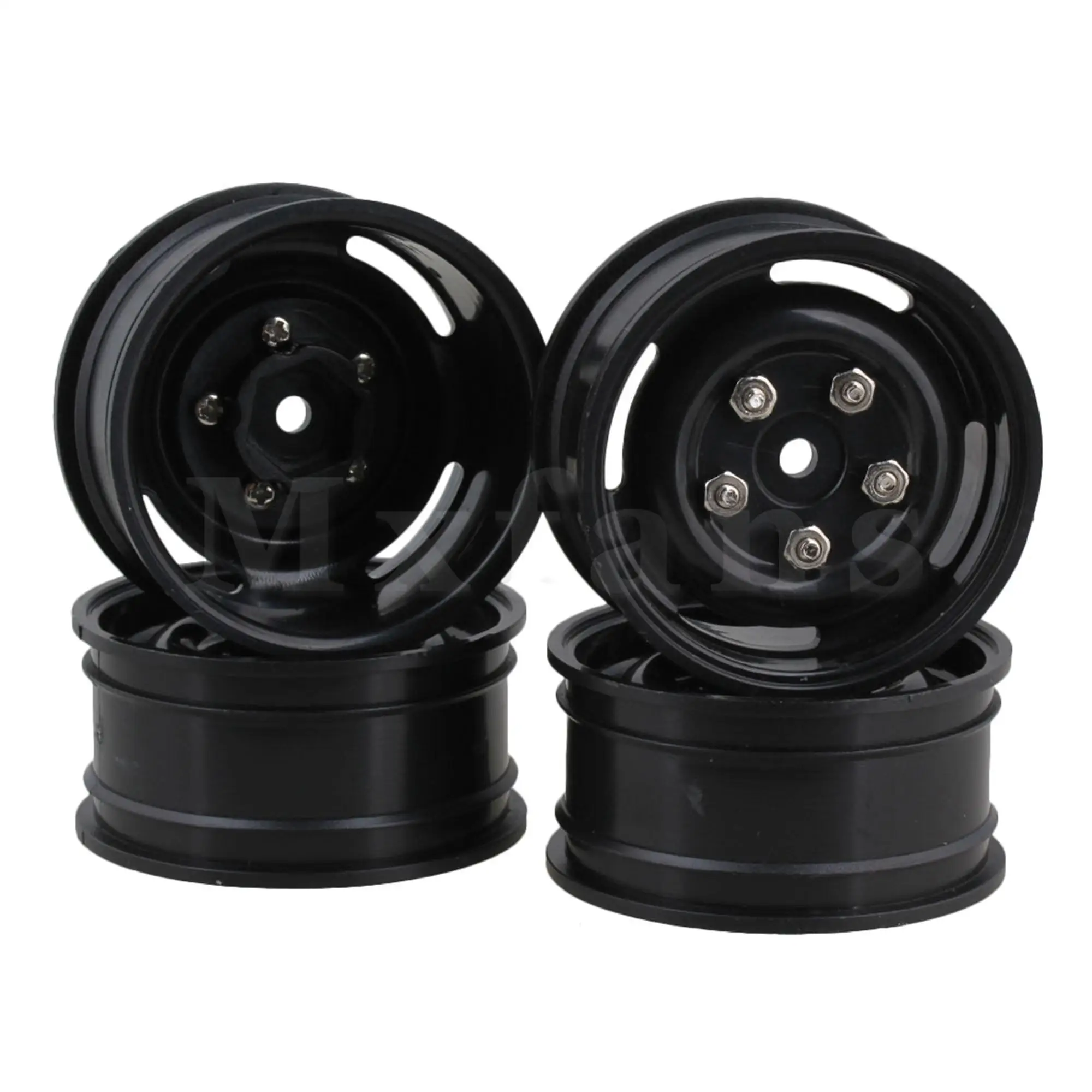 4Pcs Black  110010BL Wheel Rims for RC 1:10 On-road Racing Car & Drift Car