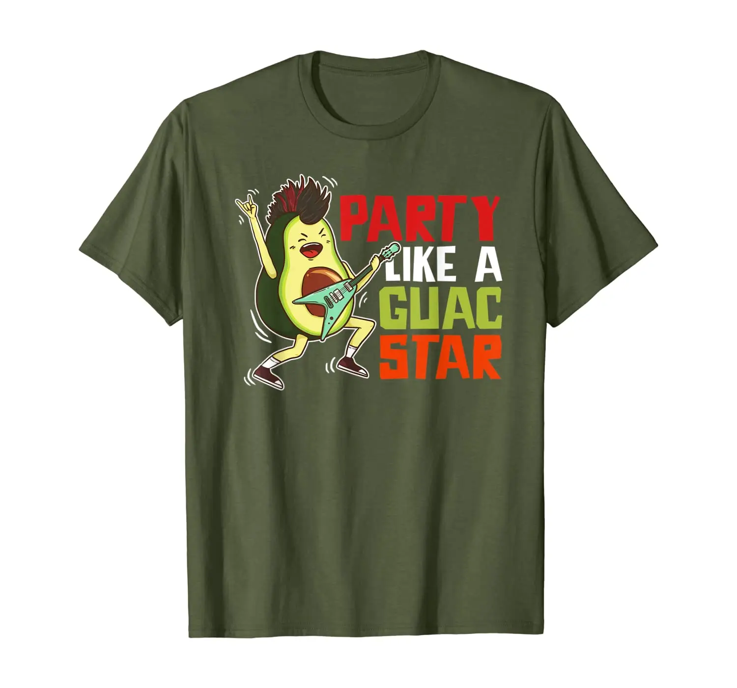 

Party Like a Guac Star! Funny Guacamole Avocado Vegan Gift T-Shirt