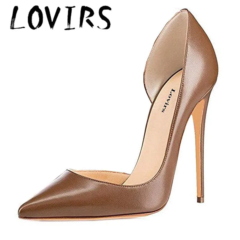 Lovirs Женская обувь с острым носком Пикантные туфли на высоком каблуке 10 см без