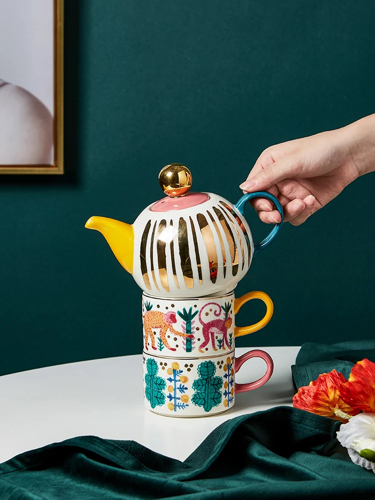 Новое поступление чайник чашка домашний керамический креативные Роскошные