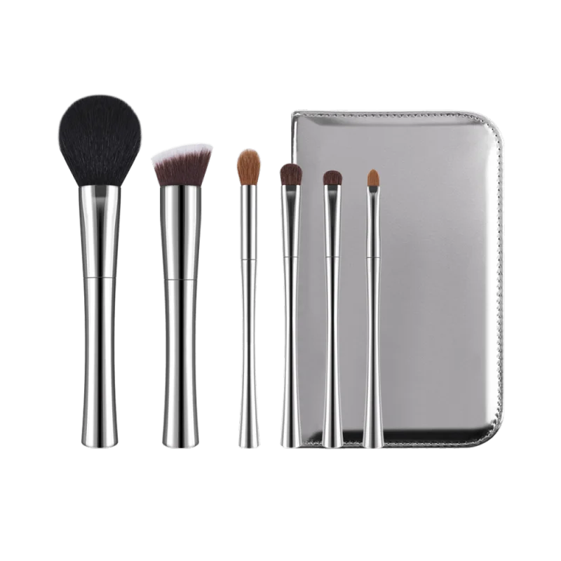 6 pcs brushes xiaomi DUcare Изысканная Высококачественная Кисть для макияжа 6 комплектов из искусственного волокна PU мягкая Кисть для макияжа 45 от xiaomi youpin - Handle Color: 6 pcs brushes