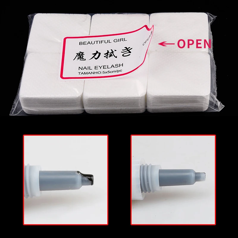 

300Pcs/Pack Nail Polish Remover Cleaner Cotton Nail Degreaser Lint-Free Wipes Soft Cotton Pads Nail Cleaning Manicure Tools