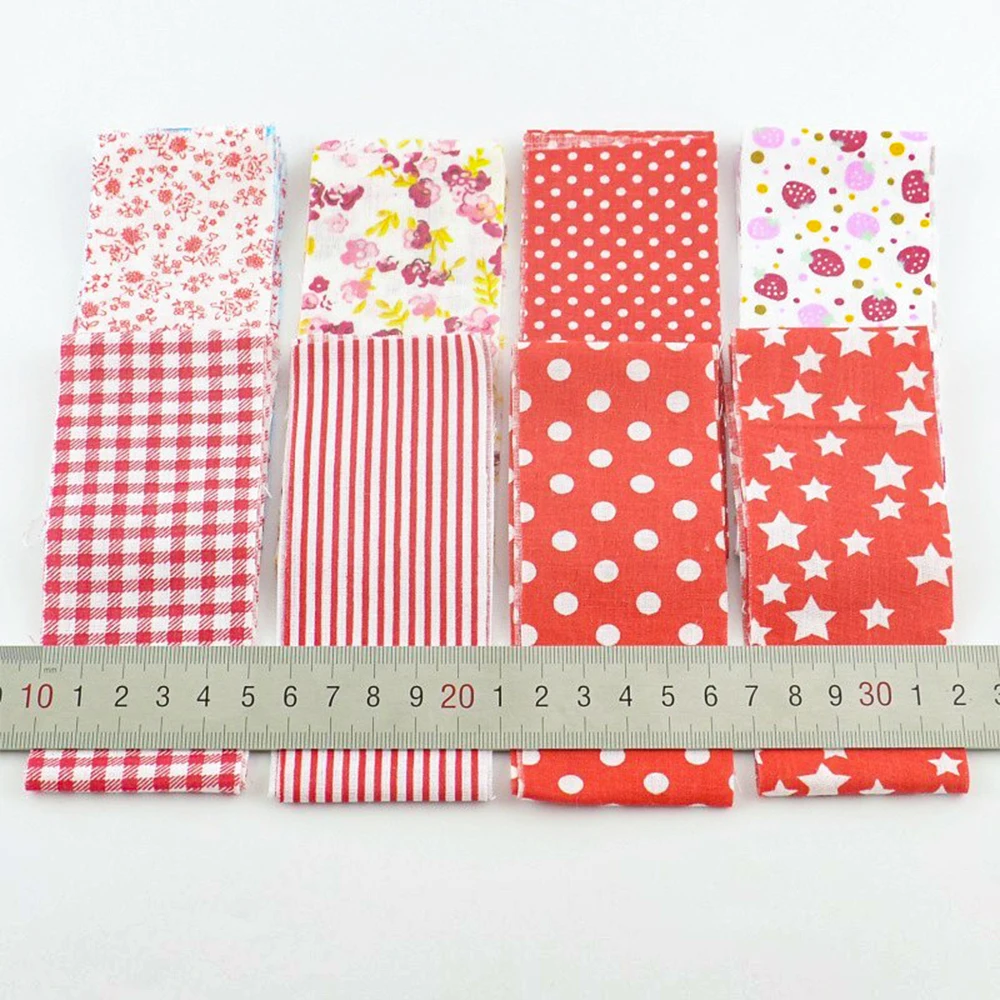 Booksew New Arrivals 5cmx100cm Red Theme 8 PCS/Lot Crafts Sewing Toys Jelly Roll 100% Cotton Fabric Strips Quilting Patchwork | Дом и сад