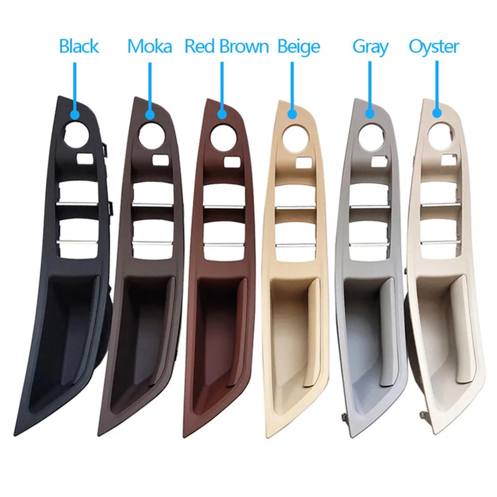 Внутренняя Панель дверной ручки автомобиля кожаная накладка для BMW 5 серии F10 F11 F18