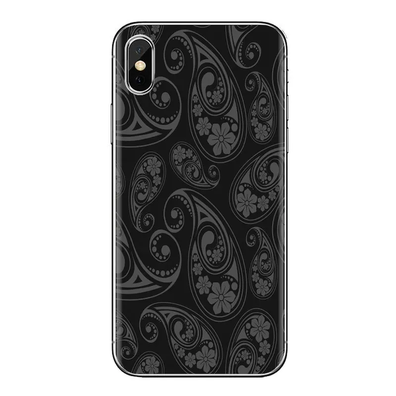 For iPod Touch Apple iPhone 11 Pro 4 4S 5 5S SE 5C 6 6S 7 8 X XR XS Plus Max Ultra Thin Case Paisley Flower Mandala Henna Hippie |