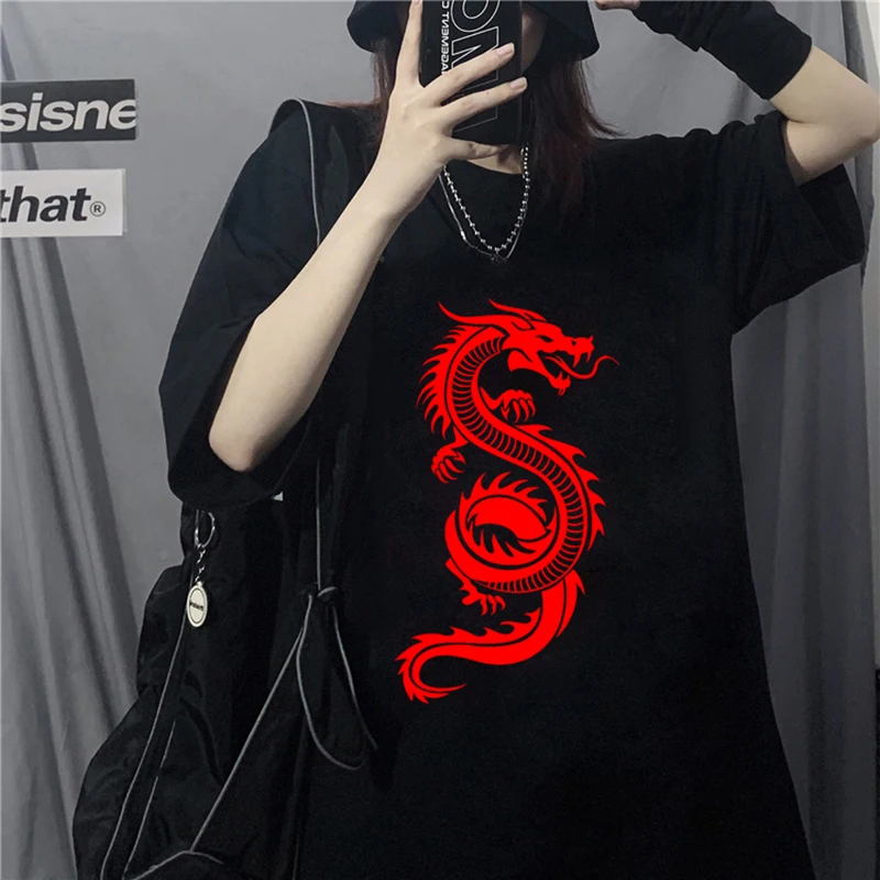 Футболка Y2k женская с рисунком аниме готическая одежда в стиле Харадзюку летняя