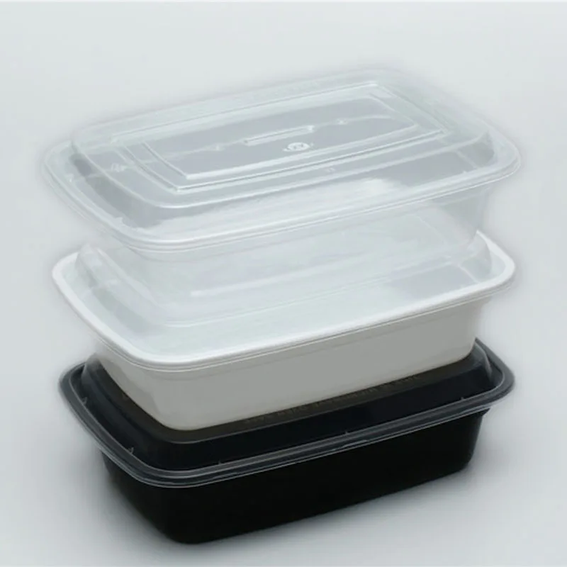 

750ml 1000ML Disposable Food Bento Box Take Out Case Rectangle Shape Food Container for Cake Food Holder 50pcs/lot