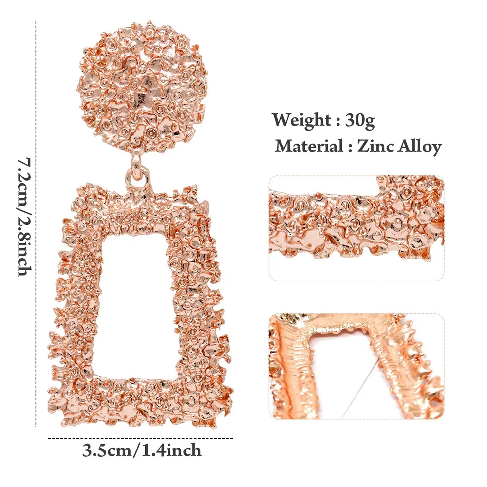 Большие винтажные металлические висячие серьги в стиле панк золотые черные