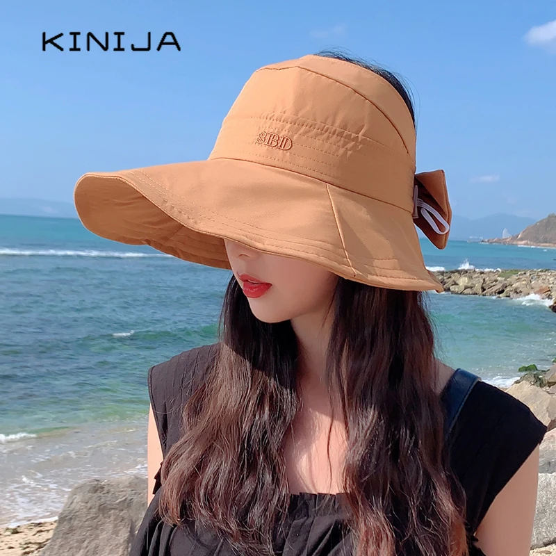 Кепка От Солнца Женская Складная модная пляжная однотонная хлопковая кепка с