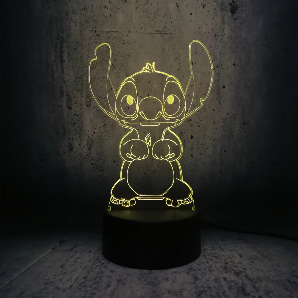 3d Светодиодная лампа для стежков хороший Инопланетянин собака милый свет
