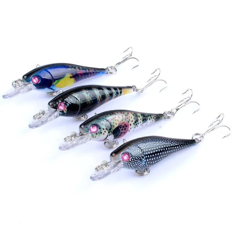 1 шт. приманка в виде гольяна искусственные 3D глаза лазерная жесткая 6 5 см/4 7 г