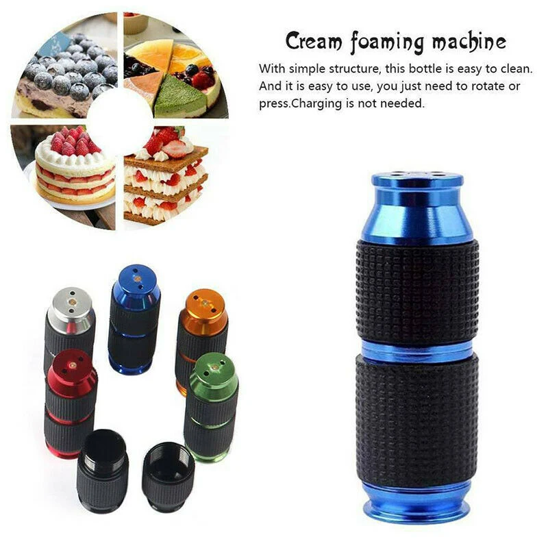 

Whipped Cream Dispenser Bomb Opener Mini Rubber Grip Safe Gas Canister Dispenser Fresh Cream Machine Whipping Cream Dessert Tool