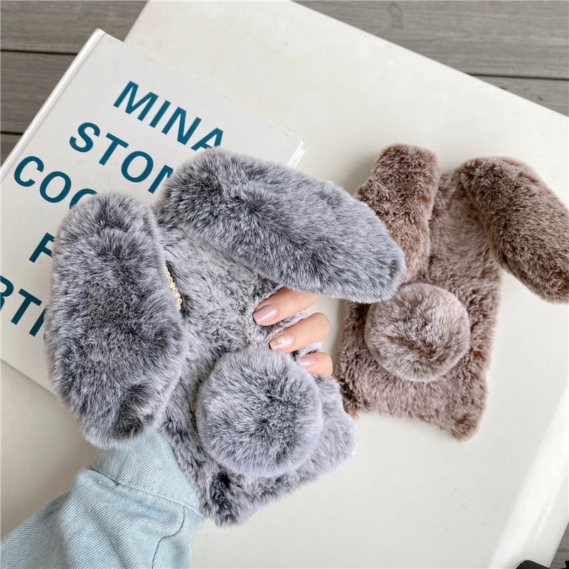 

Soft Plush Case For Huawei Y8p Y7p Y6p Y5p Y9a Y9s Y6s Y8s Y5 Y6 Y7 Y9 Pro Prime 2017 2018 2019 Furry Rabbit Bunny Fur Cover