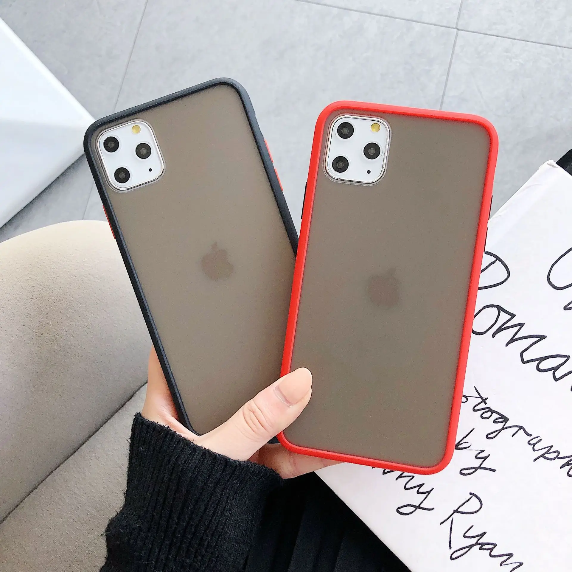 Полупрозрачный чехол для телефона iPhone 11 Pro X XR XS Max 7 8 Plus 6S Роскошная разноцветная