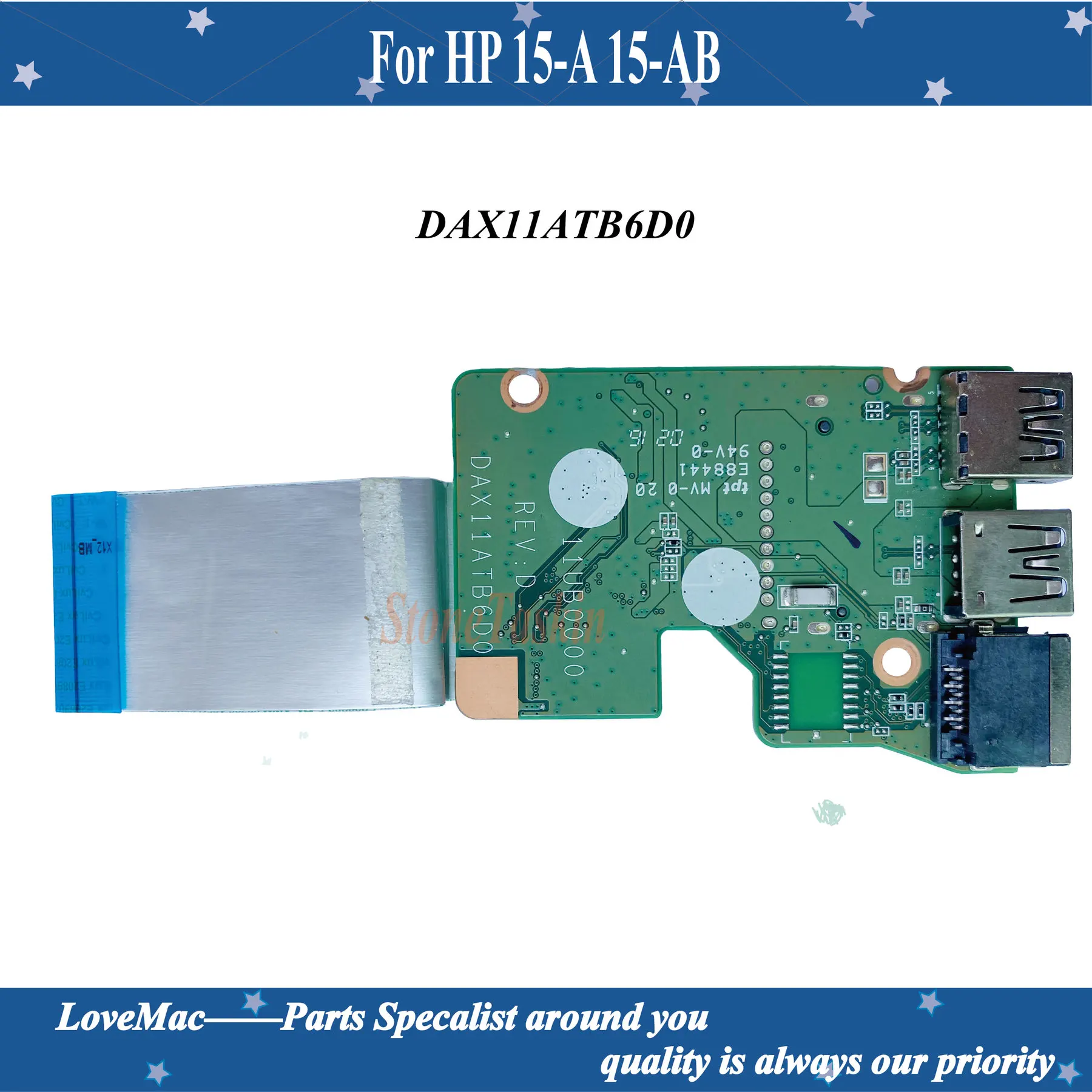 Высококачественная оригинальная USB-плата для ноутбука HP 15-A 15-AB LAN-плата SD-карта