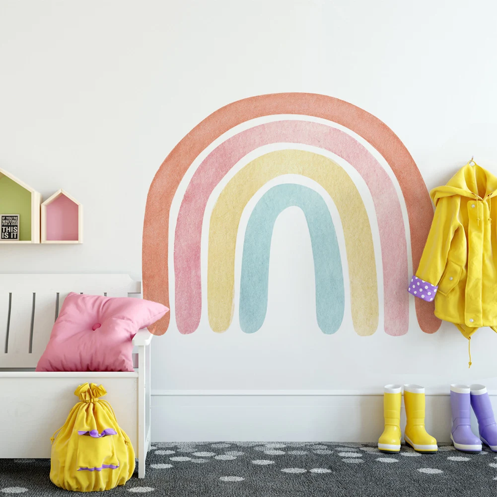 

Rainbow Wall Sticker Kids Wall Decal Waterproof PVC Stickers Wall Decor for Kids Rooms Living Room Bedroom