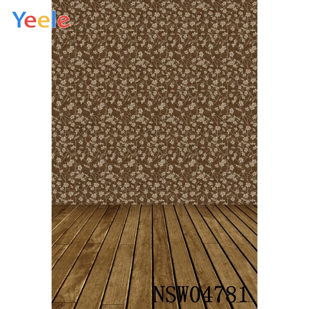 Фоны для фотосъемки Yeele с винтажным дамастским рисунком деревянный пол