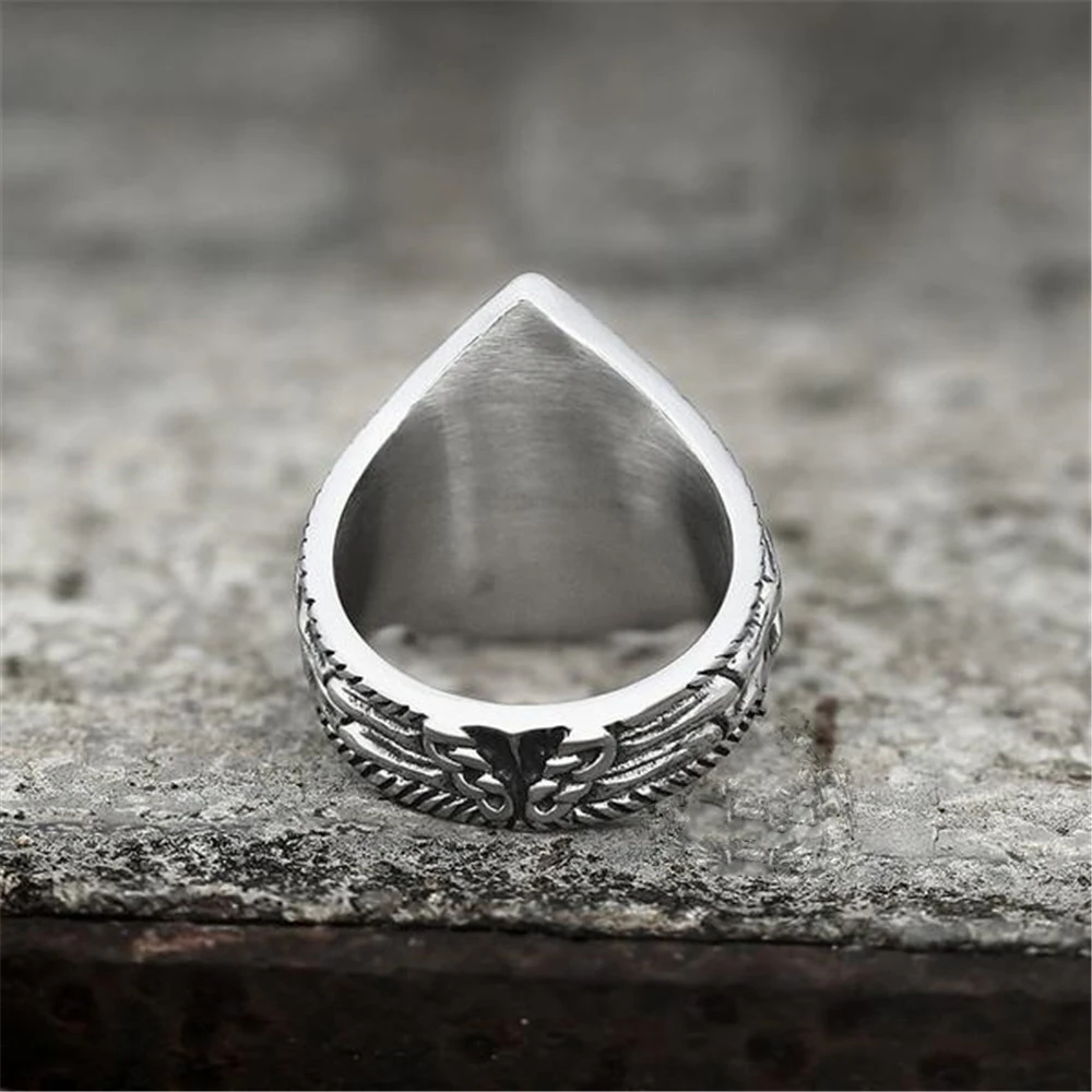 

Fashion Men's Ring Squid Adsorption Compass Shape Punk Skull Jewelry Retro Gothic Hip Hop Locomotive Accessories Holiday Gift