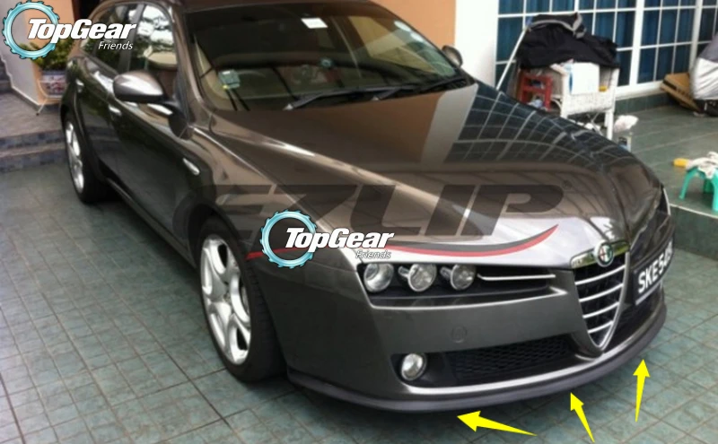 Дефлектор губ на бампер для Alfa Romeo 159 AR 2005 ~ 2019 передняя юбка спойлера ДЛЯ TOPGEAR Friends