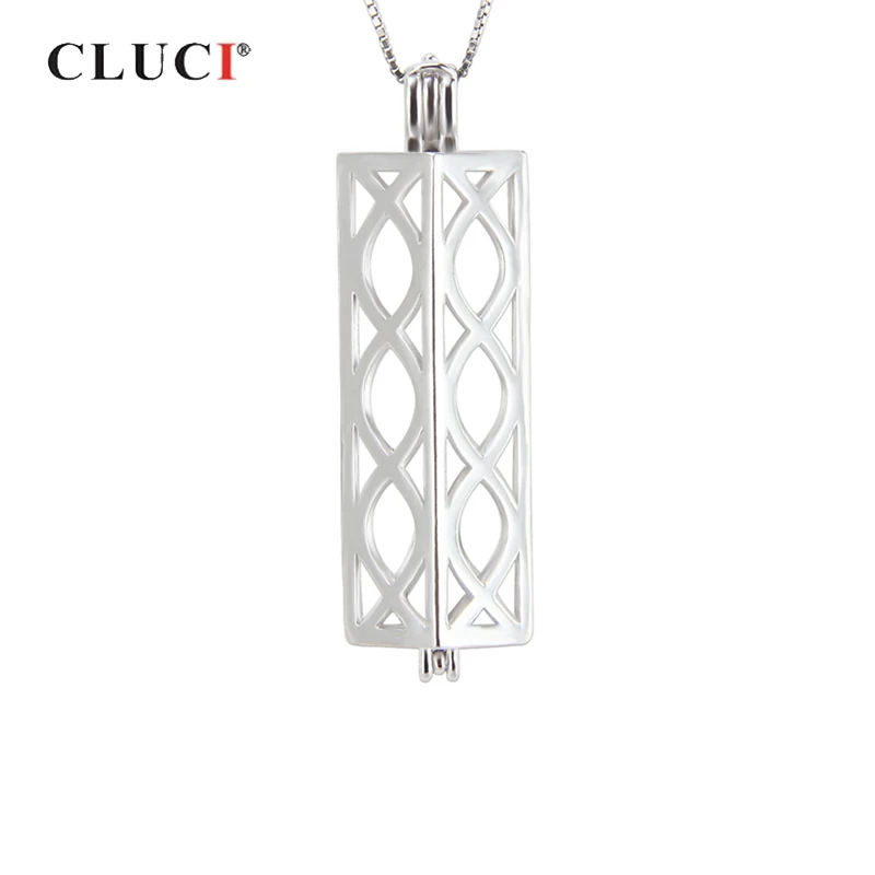 CLUCI 925 Серебряный кулон ювелирные изделия геометрический кубоид
