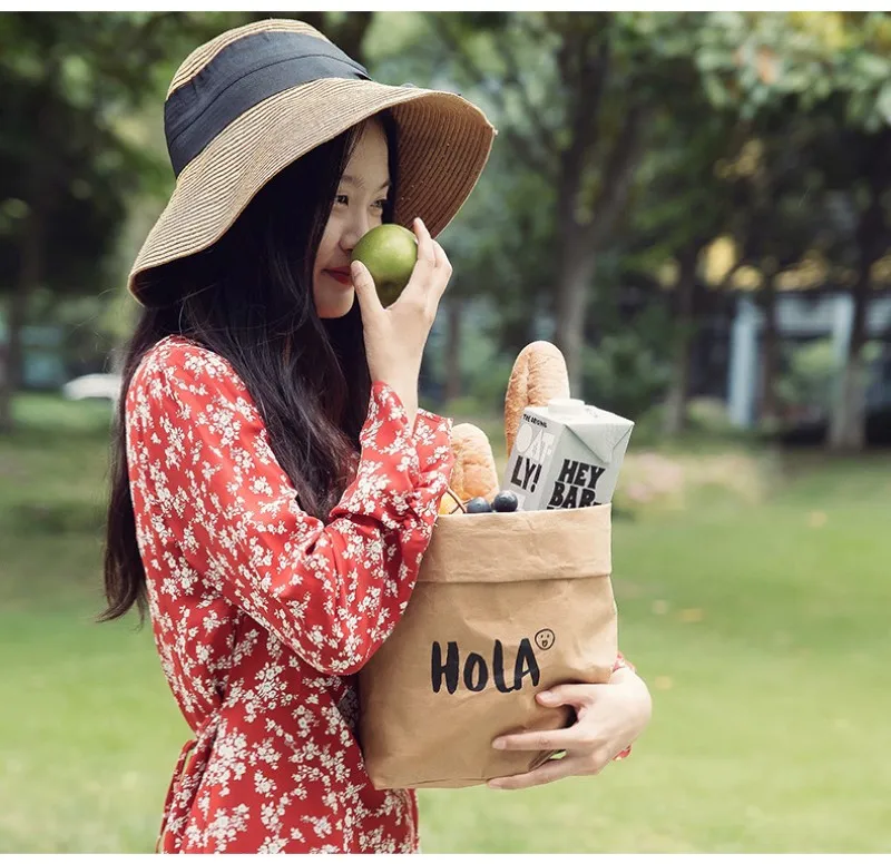 Моющиеся пакеты из крафт-бумаги сумка для хранения растений и цветов