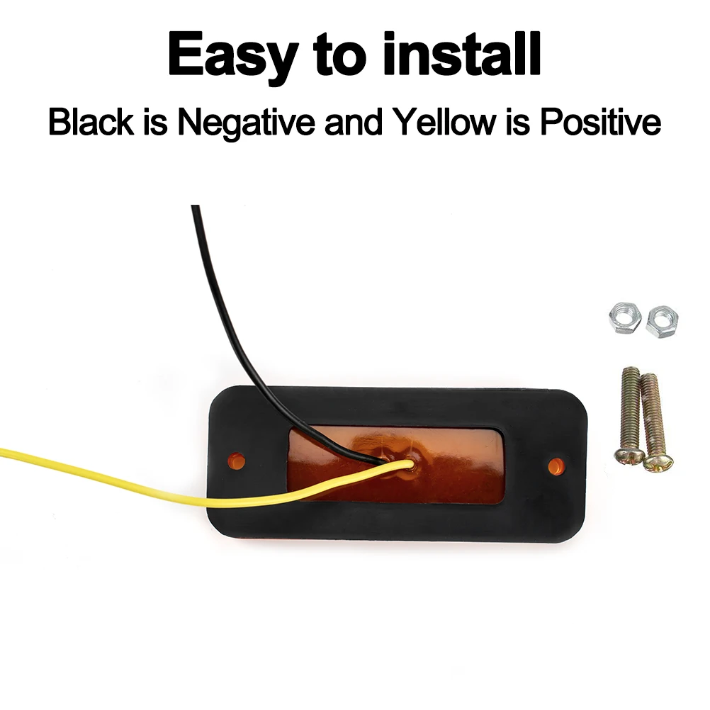 8x LED Side Marker Lights Car External Lamp Warning Tail Indicator Auto Trailer Truck Signal Clearance Light Waterproof | Автомобили и