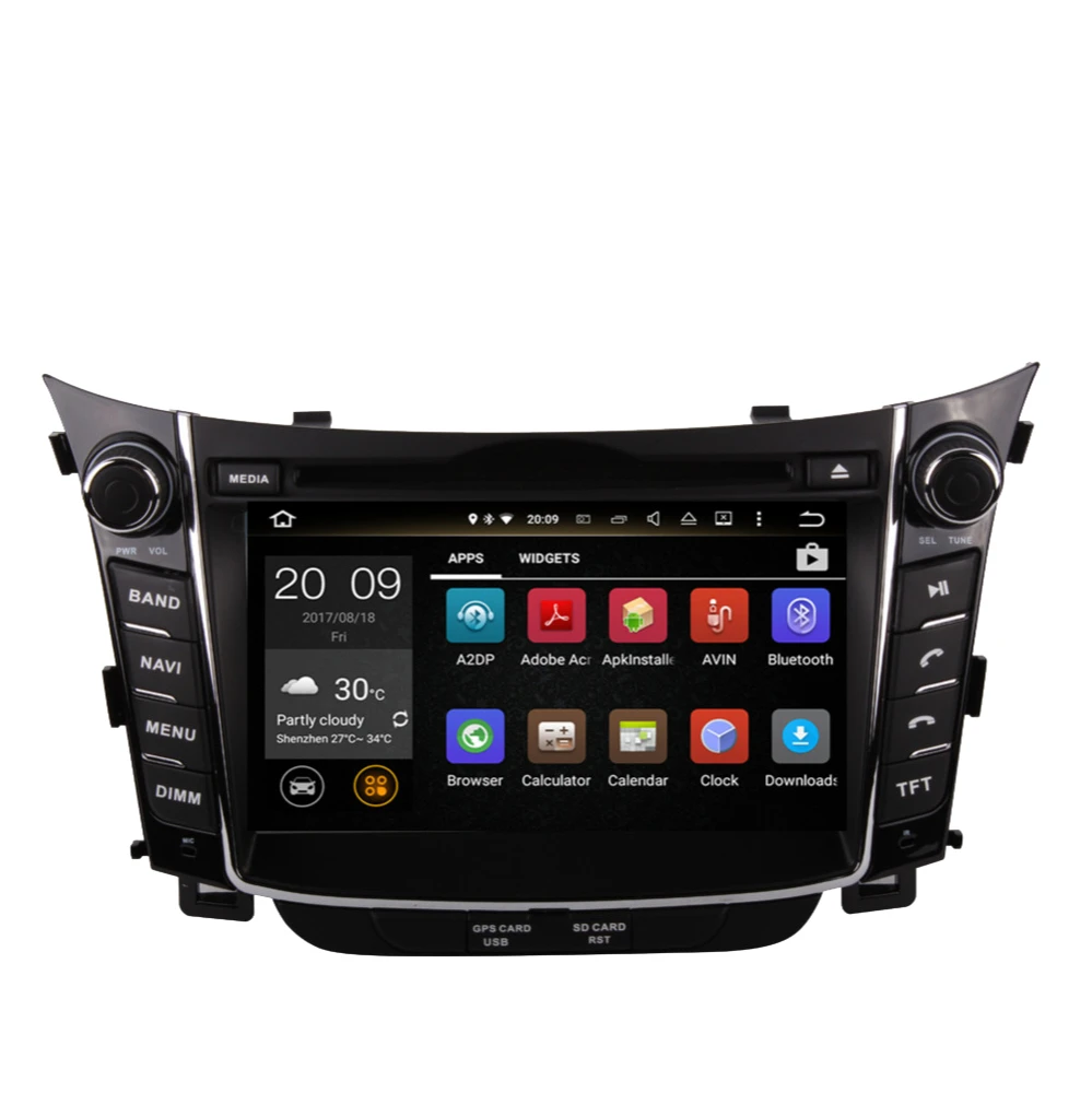 Car GPS Navigation Android 10.0 For Hyundai I30 2012-2016 Car Radio Stereo Multimedia DVD Player Support Backup Camera