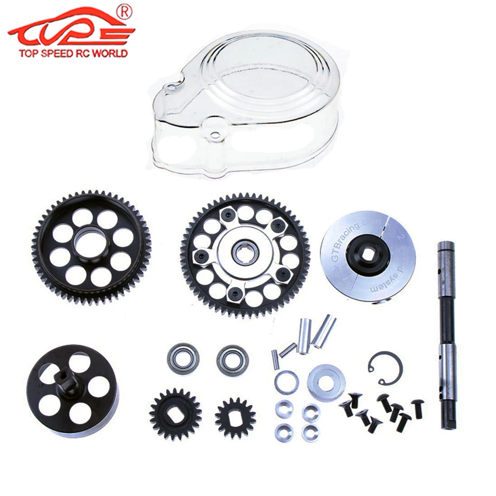 Upgrade Parts 2 Speed System with Gear Cover for 1/5 Rc Car Gas GTB Racing HPI ROFUN BAHA ROVAN KM BAJA 5B 5T 5SC Truck | Игрушки и