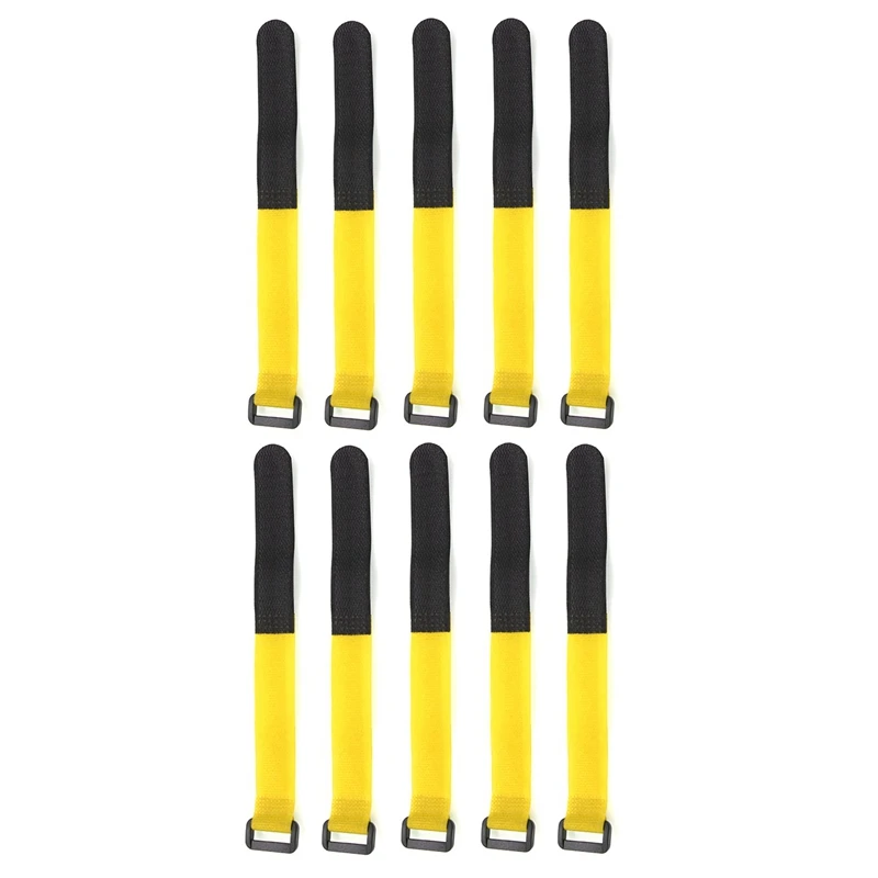 

10PCS 25cm Lipo Battery Tie Cable Antiskid Tie Down Strap Colors for RC Helicopter Quadcopter RC Crawler Car,Black