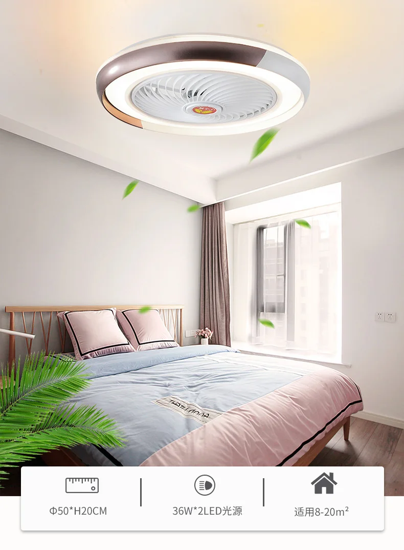 Bestellen Licht Fan Lampe Mit Fernbedienung Handy Wi-fi Indoor Hause Dekoration Smart Decke Fan Mit Moderne Licht