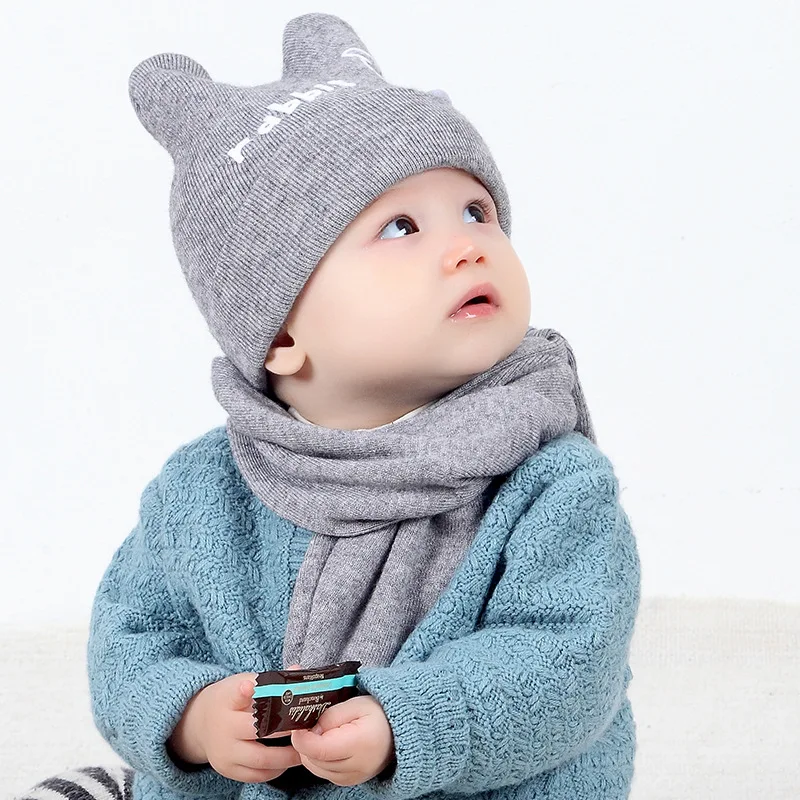 

2PCS newborn babys child children knitted Hat scarf Winter Hat warm sombrero bufanda invierno ninos bebe enfante echarpe hiver