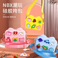 new korean version of silicone bag childrens bag cute messenger bag fashion cartoon coin purse stationery bag girl pencil bag