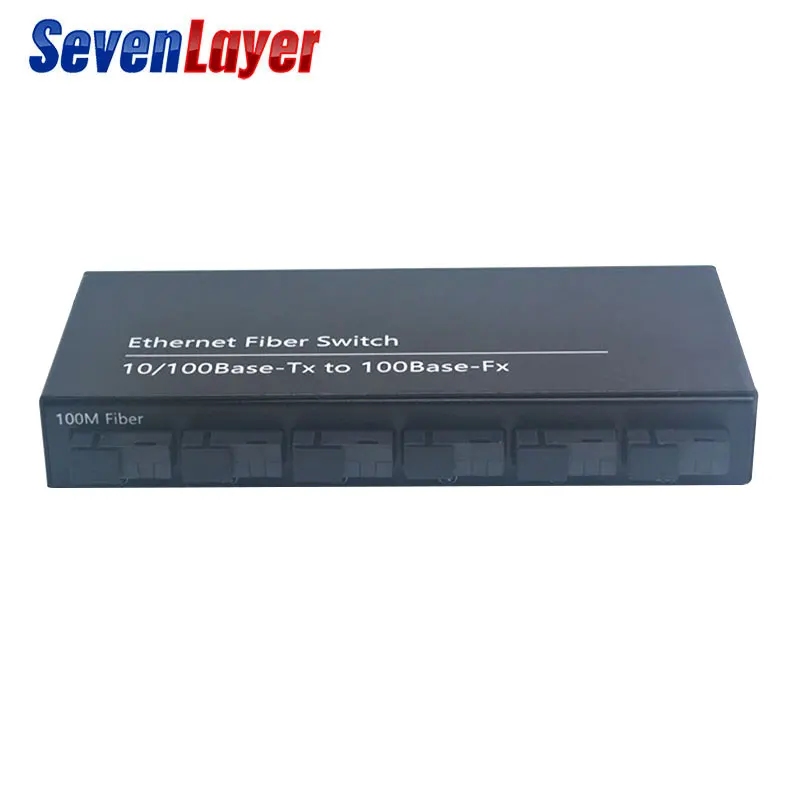 Быстрый Ethernet-коммутатор конвертер 20 км Ethernet волоконно-оптический медиа конвертер одиночный режим 2 RJ45 и 6 SC волокно Порты и разъёмы 10/100 м