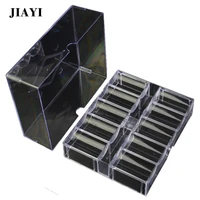 jiayi high quality 100200pcs acrylic poker chip traybox transparent chips box with cover casino game